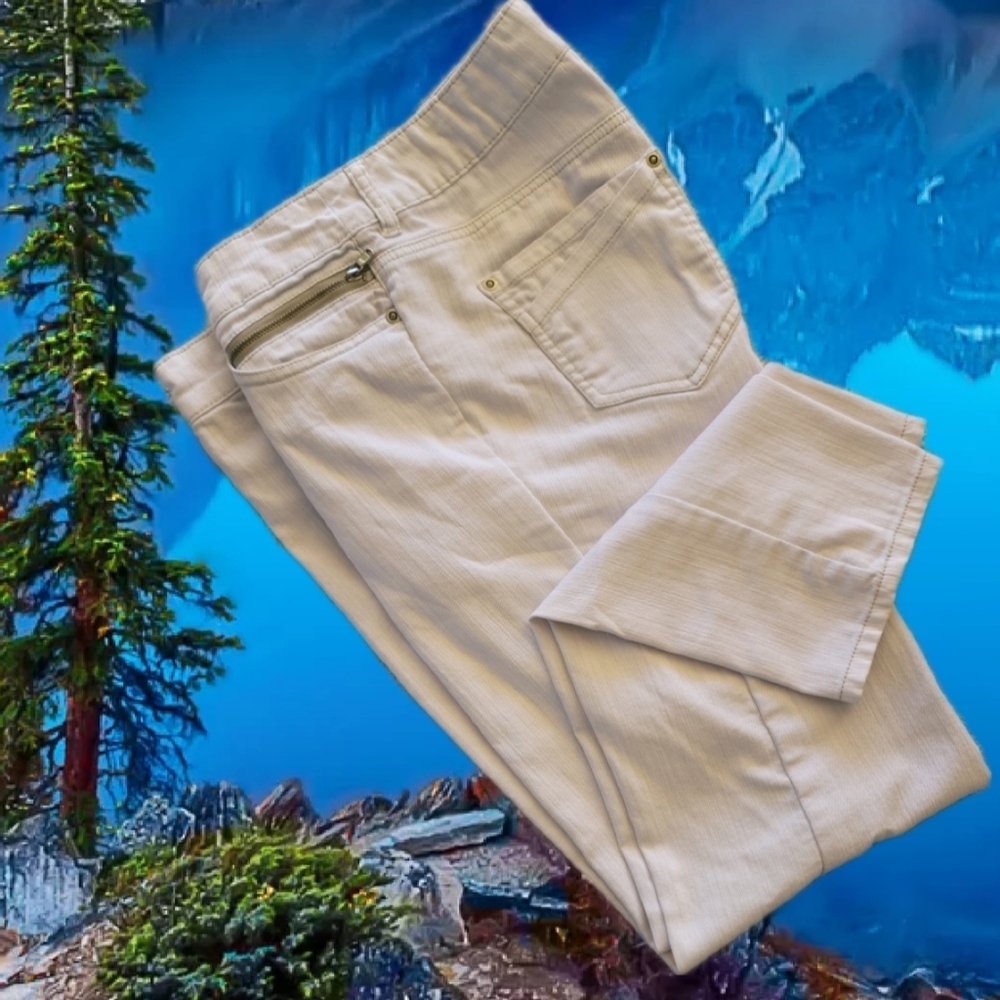 CHICO'S SO SLIMMING Beige Natural Jeans Size 1.5 (10 / 12) L Excellent Condition